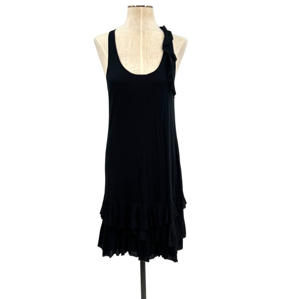 Juicy Couture Homecoming Ruffle Tank Dress Sleeveless‎ Jersey Y2K Black Medium
